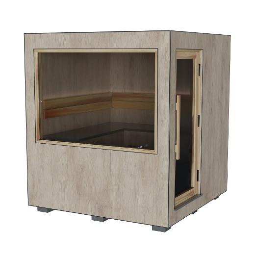 Kirami FinVision® -sauna M Tile (Oikea), Harvia Delta 3,6 kW