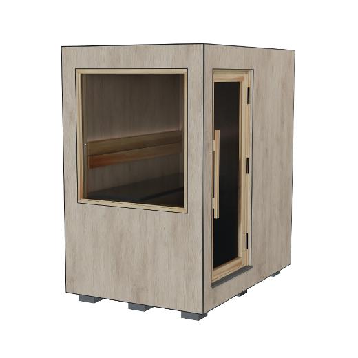 Kirami FinVision -sauna S Tile (Oikea), Harvia Delta 2,3 kW