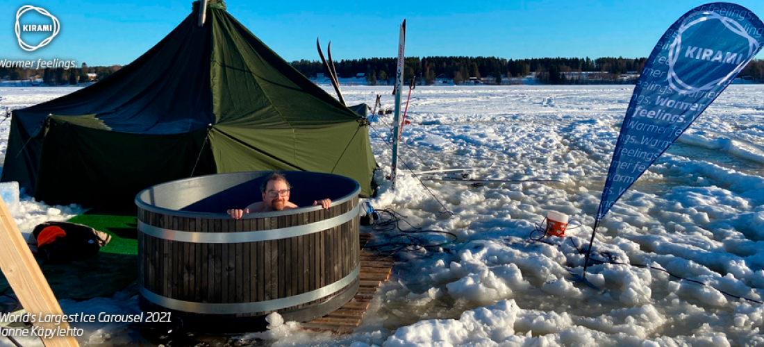 Janne Käpylehto rakensi taas maailman suurimman jääkarusellin